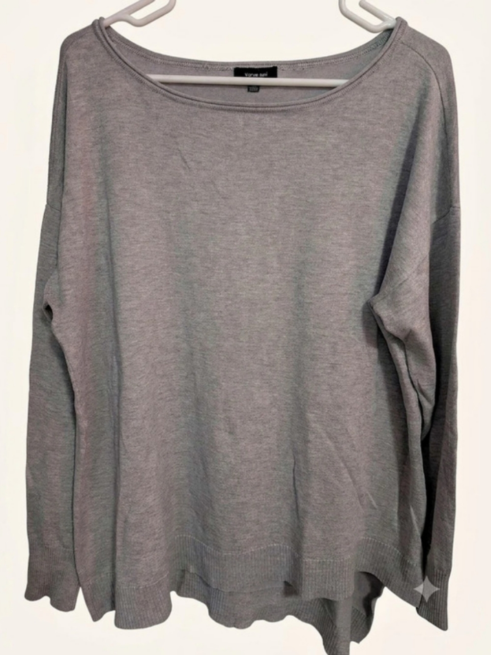 Verve ami Gray Crew Neck Sweater Size Extra Large